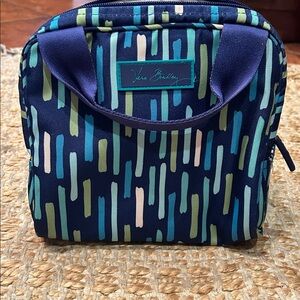 Vera Bradley Navy and Green Patterned lunch bag